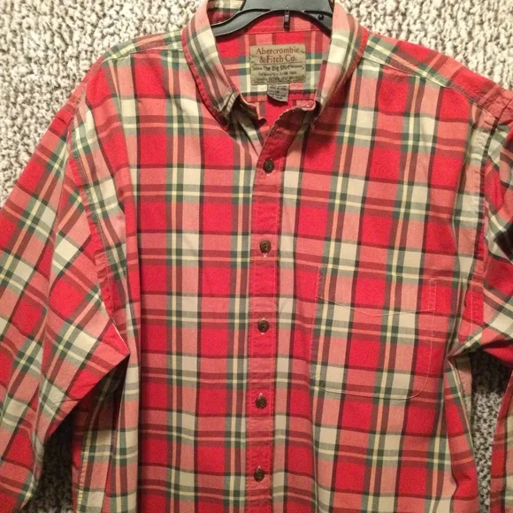 Abercrombie & Fitch Long Sleeve Plaid Button Down Shirt - Picture 1 of 3